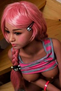 cheap teen sex doll silicone doll small breast black skin