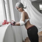 black gymnast doll big ass white hair sex doll