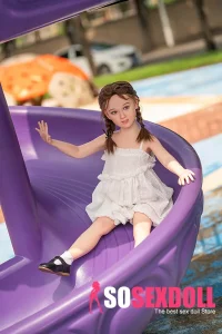 110cm 3ft6 Silicone Flat Miniature Sex Doll Small Girl