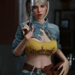 Short Hair Big Tan Tites Silicone Real Sex Doll