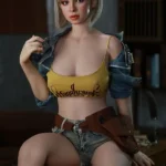 Short Hair Big Tan Tites Silicone Real Sex Doll