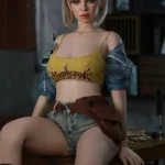 Short Hair Big Tan Tites Silicone Real Sex Doll