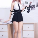 Silicone Japanese Sex Doll Asian Pink Hair Girl