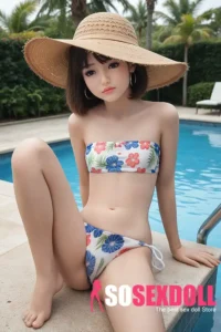 TPE Flat Chest Swimsuit Sex Doll