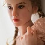 148cm 4ft9 Silicone Small Chest Blonde Sex Doll M46 With Tongue Head