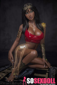 148cm 4ft9 TPE Seductive Dark Toned Fantasy Sex Doll 47 Head In Stock