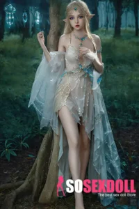 150cm 4ft9 Silicone Youthful Forest Elf Petite Breasts Fair Skin Sex Doll M8 Head