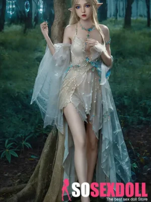 150cm 4ft9 Silicone Youthful Forest Elf Petite Breasts Fair Skin Sex Doll M8 Head