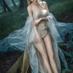150cm 4ft9 Silicone Youthful Forest Elf Petite Breasts Fair Skin Sex Doll M8 Head