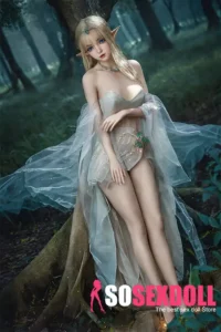 150cm 4ft9 Silicone Youthful Forest Elf Petite Breasts Fair Skin Sex Doll M8 Head