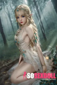 150cm 4ft9 Silicone Youthful Forest Elf Petite Breasts Fair Skin Sex Doll M8 Head