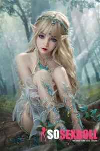 150cm 4ft9 Silicone Youthful Forest Elf Petite Breasts Fair Skin Sex Doll M8 Head