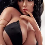 156cm 5ft1 Silicone Hyper Realistic Big Chests Plump Ass Sex Doll S17 Head