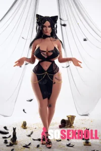 156cm 5ft1 Silicone Hyper Realistic Big Chests Plump Ass Sex Doll S17 Head