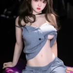 157cm 5ft2 TPE Juicy Breast plush figure Sex Doll 231 Head