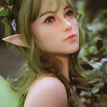 160cm 5ft2 Silicone Green Dress Elven Wings Sex Doll S19 Head Magical Girl