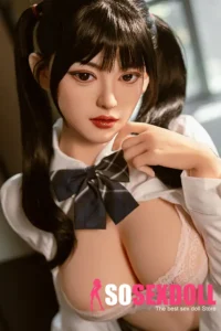 160cm 5ft2 Silicone Schoolgirl Look JK Suit Huge Boobs Sex Doll Design To Pleasure