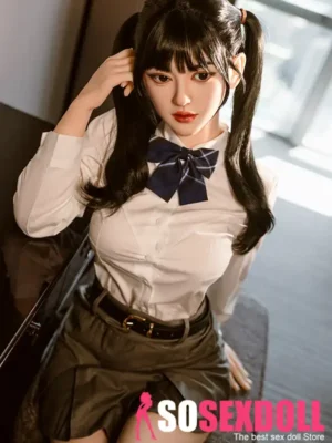 160cm 5ft2 Silicone Schoolgirl Look JK Suit Huge Boobs Sex Doll Design To Pleasure