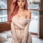 160cm 5ft2 Silicone Slender Figure Pink Hair Perky Breasts Sex Doll In Sexy Nurse Uniform