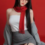 160cm 5ft2 TPE Asian Beauty Long Hair With Bangs Petite Breasts Lovely Skirt Sex Doll