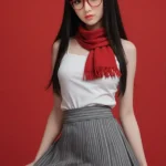 160cm 5ft2 TPE Asian Beauty Long Hair With Bangs Petite Breasts Lovely Skirt Sex Doll
