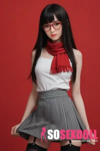 160cm 5ft2 TPE Asian Beauty Long Hair With Bangs Petite Breasts Lovely Skirt Sex Doll
