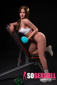 160cm 5ft2 TPE Sport Style Woman Blonde Hair Chubby Figure Sex Doll S10 Head