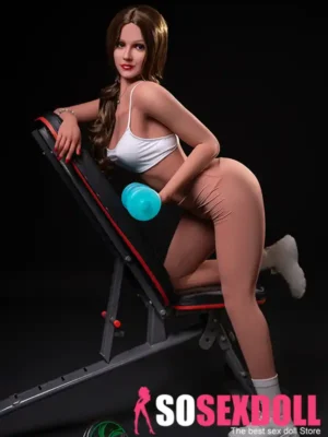 160cm 5ft2 TPE Sport Style Woman Blonde Hair Chubby Figure Sex Doll S10 Head