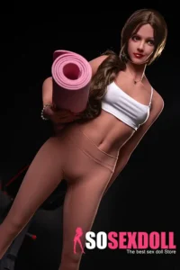 160cm 5ft2 TPE Sport Style Woman Blonde Hair Chubby Figure Sex Doll S10 Head