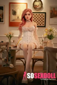 160cm 6ft2 Silicone Youthful Woman Pink Hair Sexy Lingerie Sex Doll