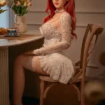160cm 6ft2 Silicone Youthful Woman Pink Hair Sexy Lingerie Sex Doll