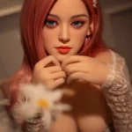 160cm 6ft2 Silicone Youthful Woman Pink Hair Sexy Lingerie Sex Doll