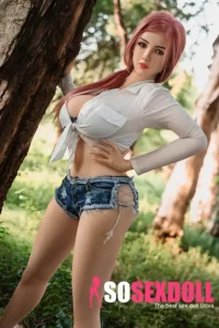 161cm 5ft3 Silicone Chubby Figure Pink Hair Huge Chests Sex Doll