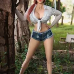 161cm 5ft3 Silicone Chubby Figure Pink Hair Huge Chests Sex Doll
