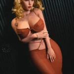 164cm 5ft4 Silicone Mature Woman Red Waves Seductive Pajama S22 Head With Realistic Curves