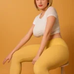 163cm 5ft3 TPE Plump Ass Gold Hair Sex Doll With Realistic Curves
