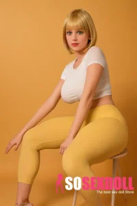 163cm 5ft3 TPE Plump Ass Gold Hair Sex Doll With Realistic Curves