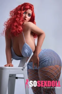163cm 5ft3 TPE Western Woman Red Curls Chubby Ass Sex Doll M12 Head
