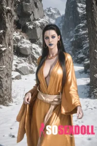 164cm 5ft4 Silicone Asian Beauty Huge Chests Long Hair Sex Doll With Ancient Style