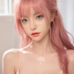 164cm 5ft4 Silicone Chubby Figure Pink Hair Sex Doll M5 Head In Sexy Lingerie