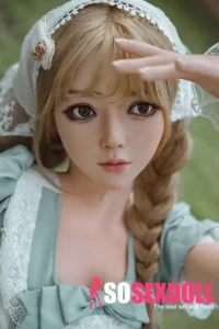 164cm 5ft4 Silicone Cute Double Ponytail Sex Doll Loli Realistic Baby