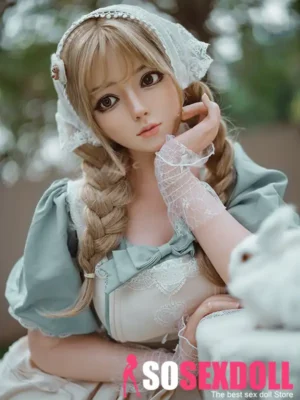 164cm 5ft4 Silicone Cute Double Ponytail Sex Doll Loli Realistic Baby