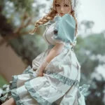 164cm 5ft4 Silicone Cute Double Ponytail Sex Doll Loli Realistic Baby