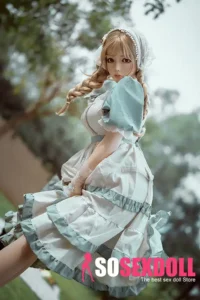164cm 5ft4 Silicone Cute Double Ponytail Sex Doll Loli Realistic Baby
