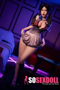 164cm 5ft4 Silicone Hyper Realistic Double Ponytail Short Skirt Sex Doll M38 Head With Ultra Soft Skin