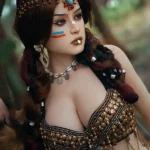 164cm 5ft4 Silicone Lifelike Busty Breasts Distinctive Style Sex Doll S33 Head With National Clothing