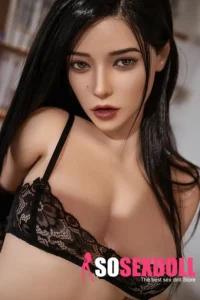 164cm 5ft4 Silicone Mature Long Hair Chubby Chests Sex Doll M13 Head