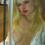 164cm 5ft4 Silicone Mature Woman Blonde Hair Perky Breasts Sex Doll
