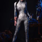 166cm 5ft4 Silicone Slender Figure Double Ponytail Perky Chests Sex Doll M7 Head