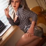 166cm 5ft4 Silicone Western Beauty Chubby Chests Plump Ass Sex Doll S7 Head